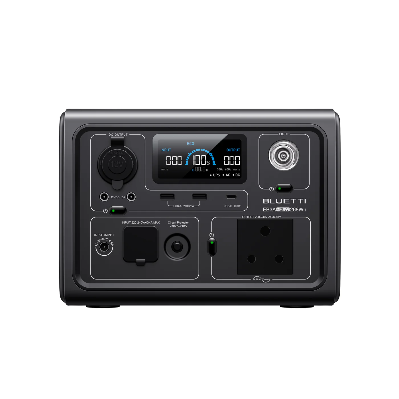 Bluetti EB3A Portable Power Station 600W 268Wh