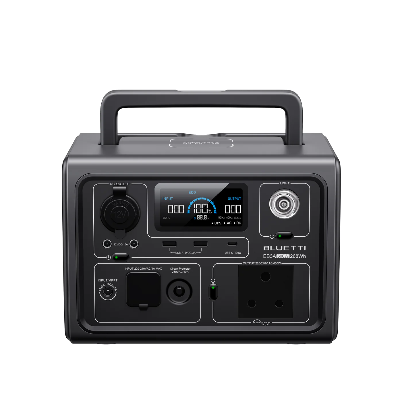 Bluetti EB3A Portable Power Station 600W 268Wh