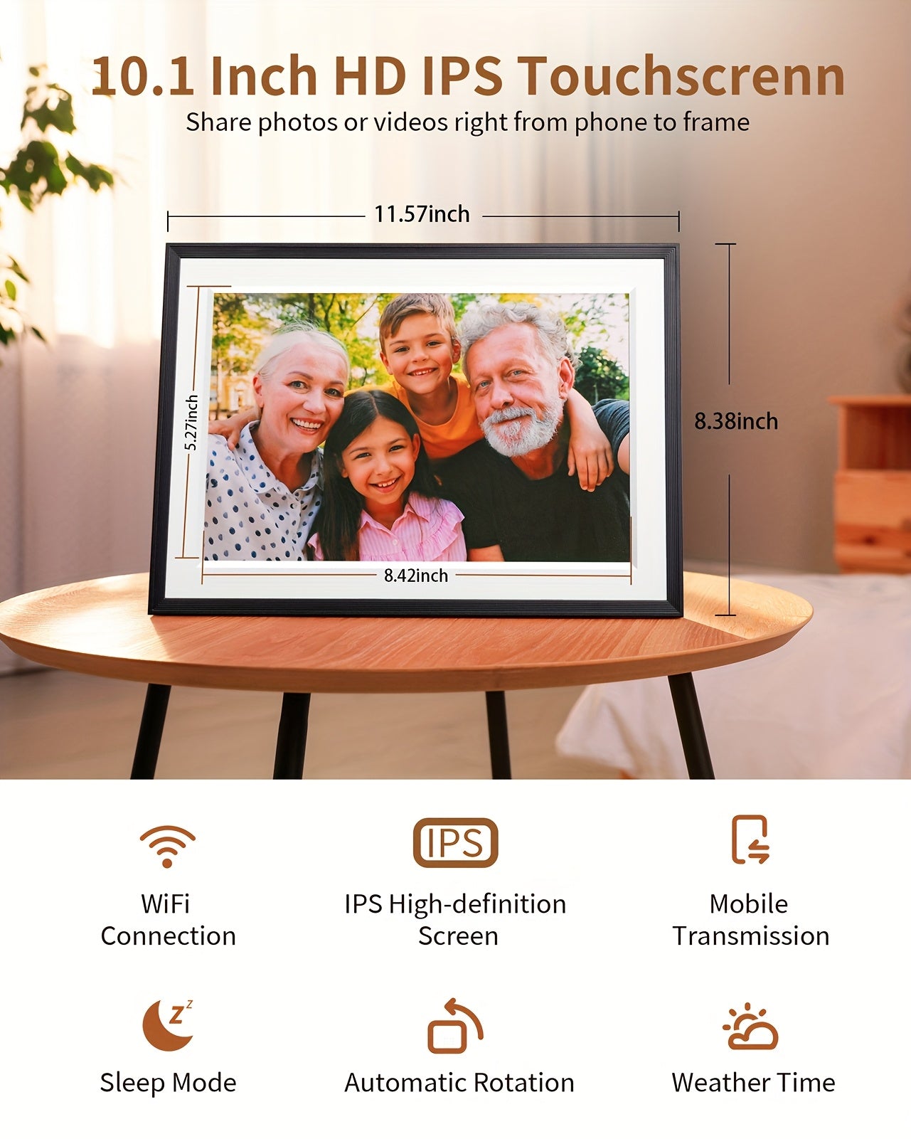 Bezosmax 10.1-Inch Digital Photo Frame